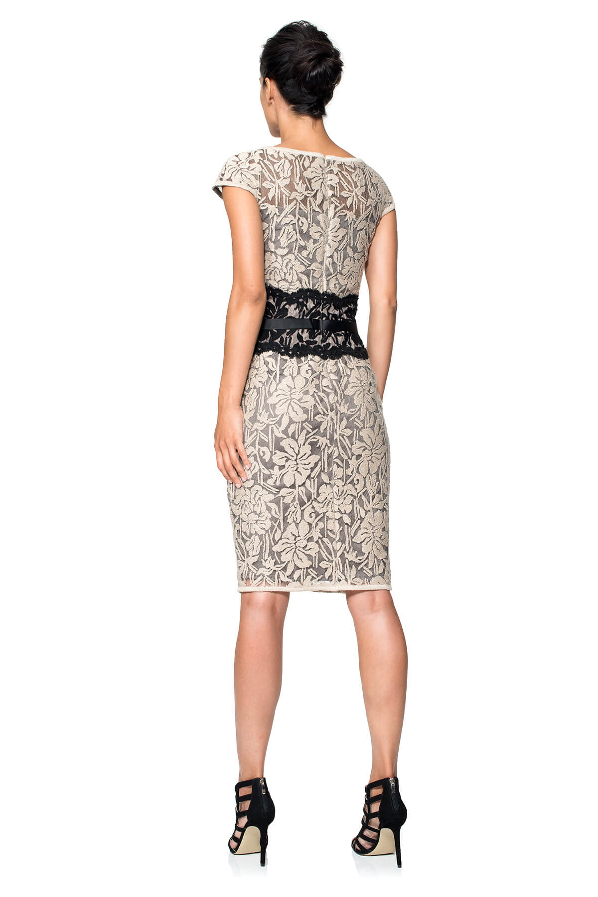 Contrast Lace Waist Dress