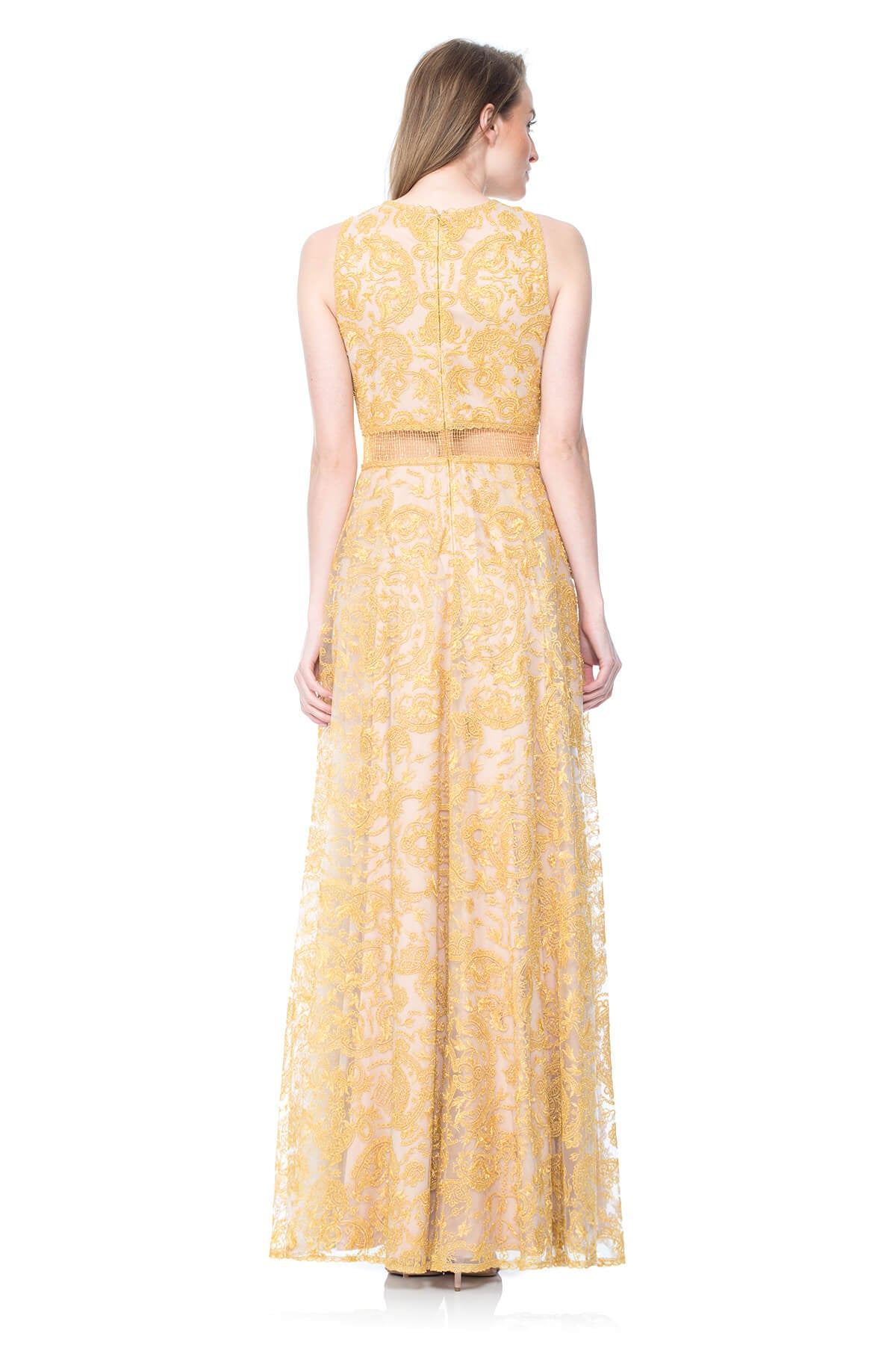 Gold Chain Mesh Gown