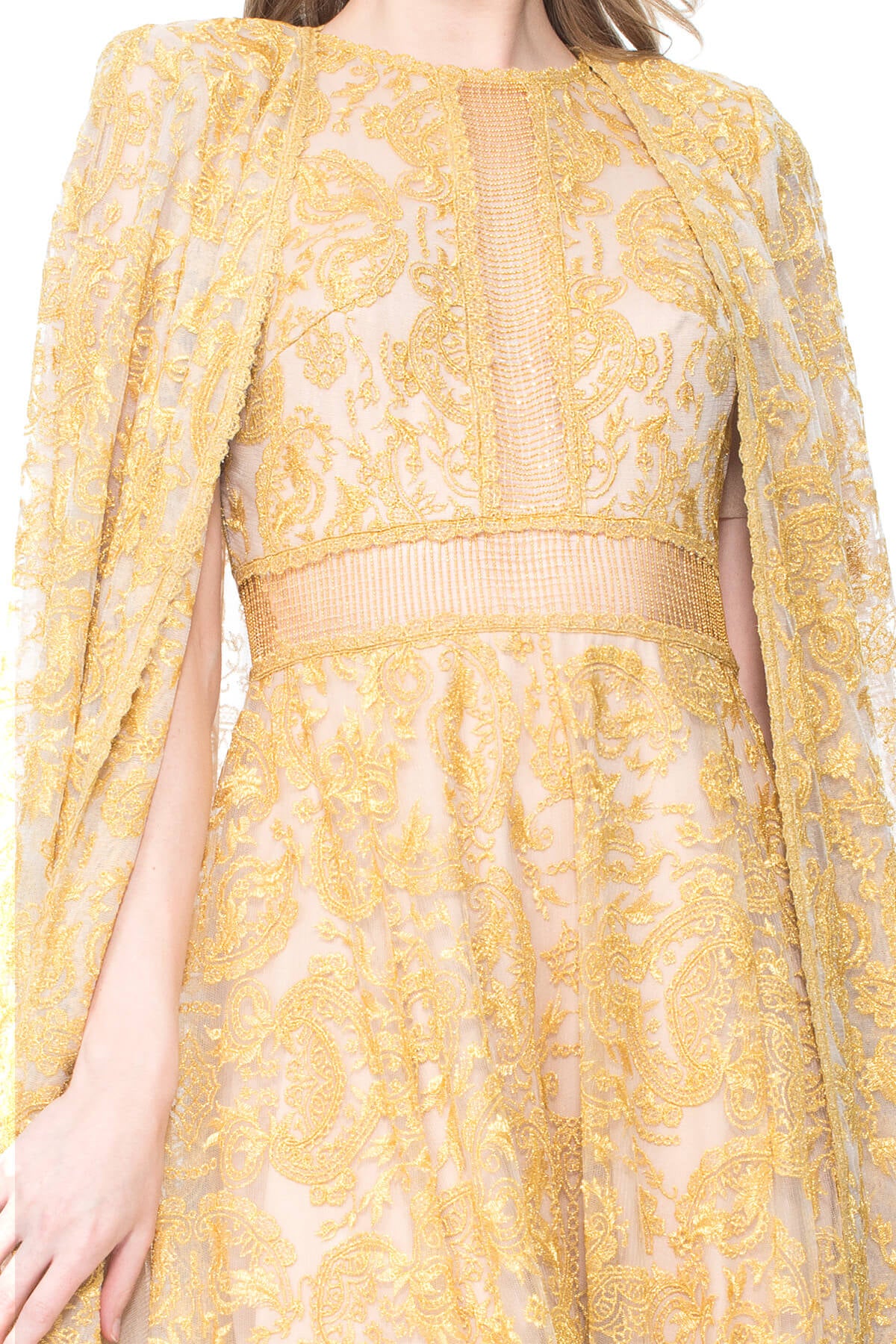 gold champagne dress bridesmaid Kai main image 0