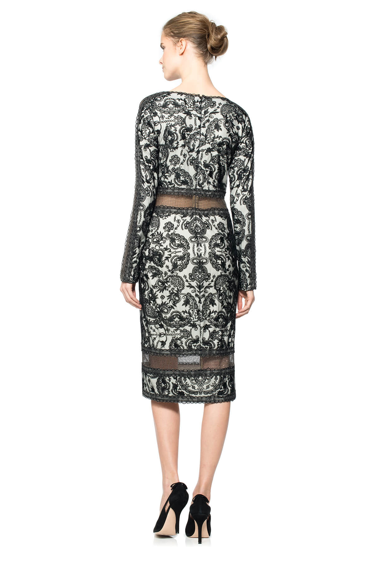 Chain Mesh Long Sleeve Dress