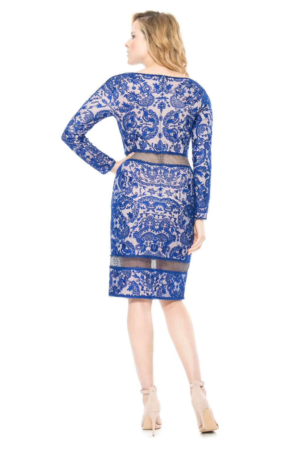 Chain Mesh Long Sleeve Dress