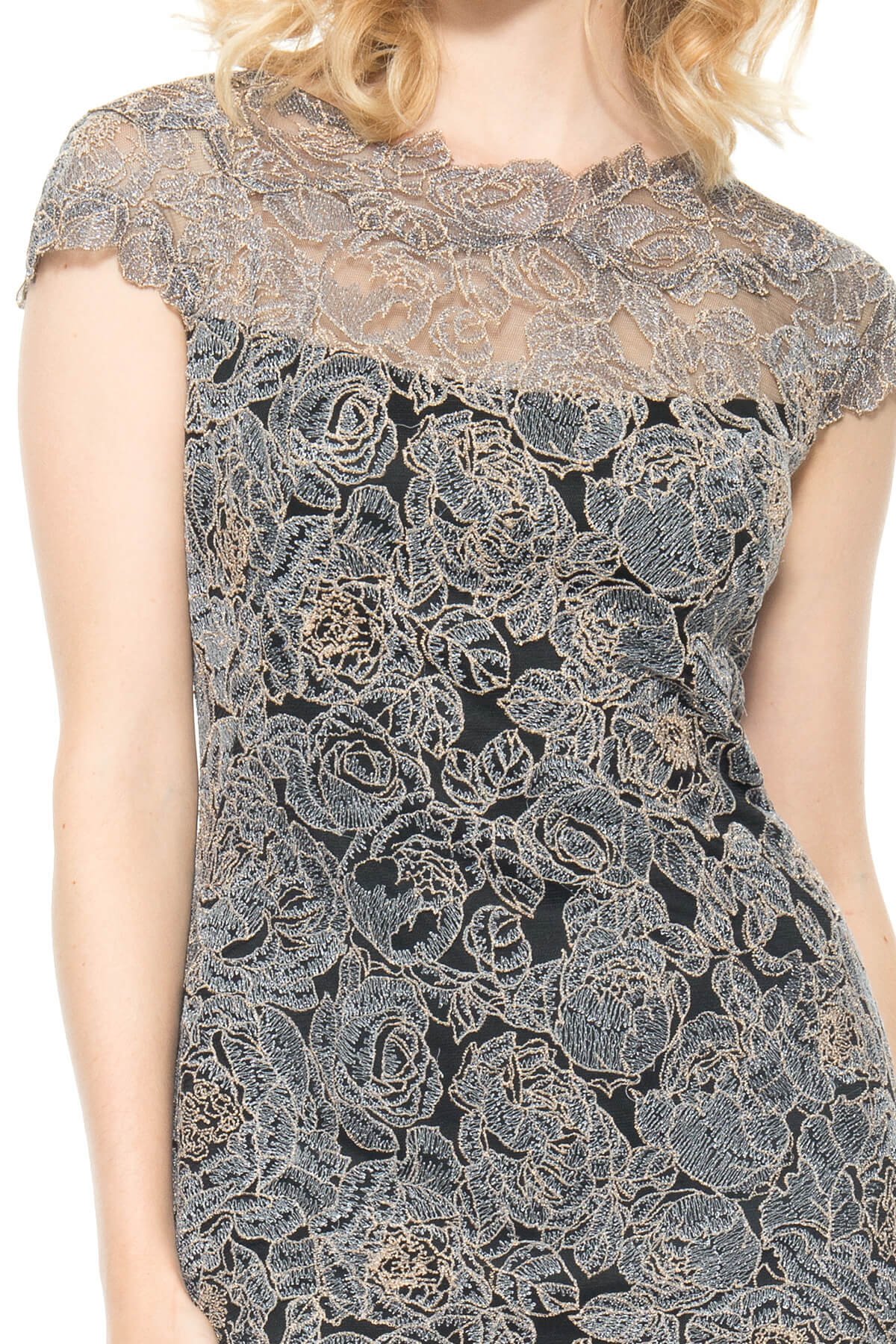 Rose Motif Sheath Dress
