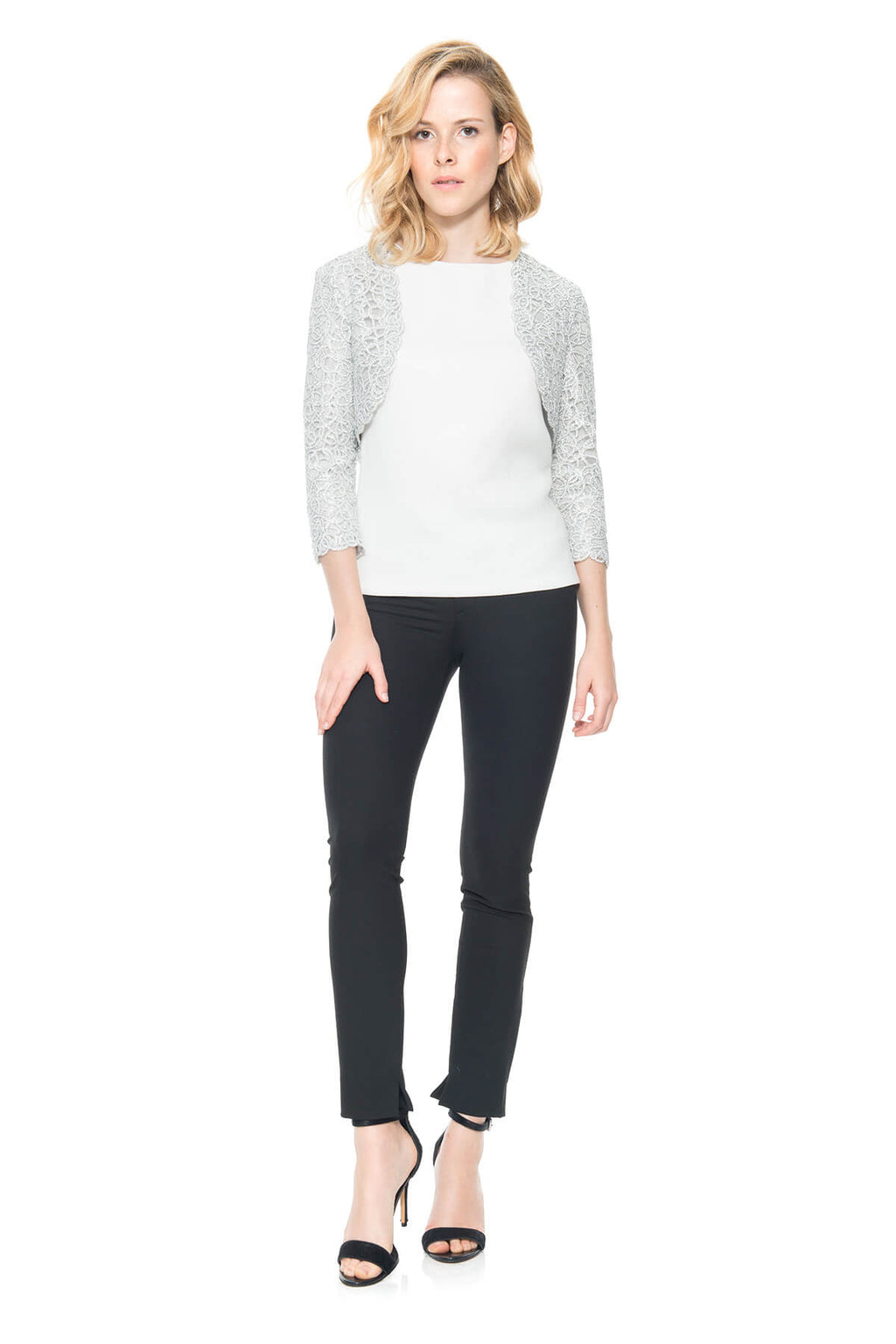 Tadashi Shoji - Coiled Embroidery on Tulle Jacket