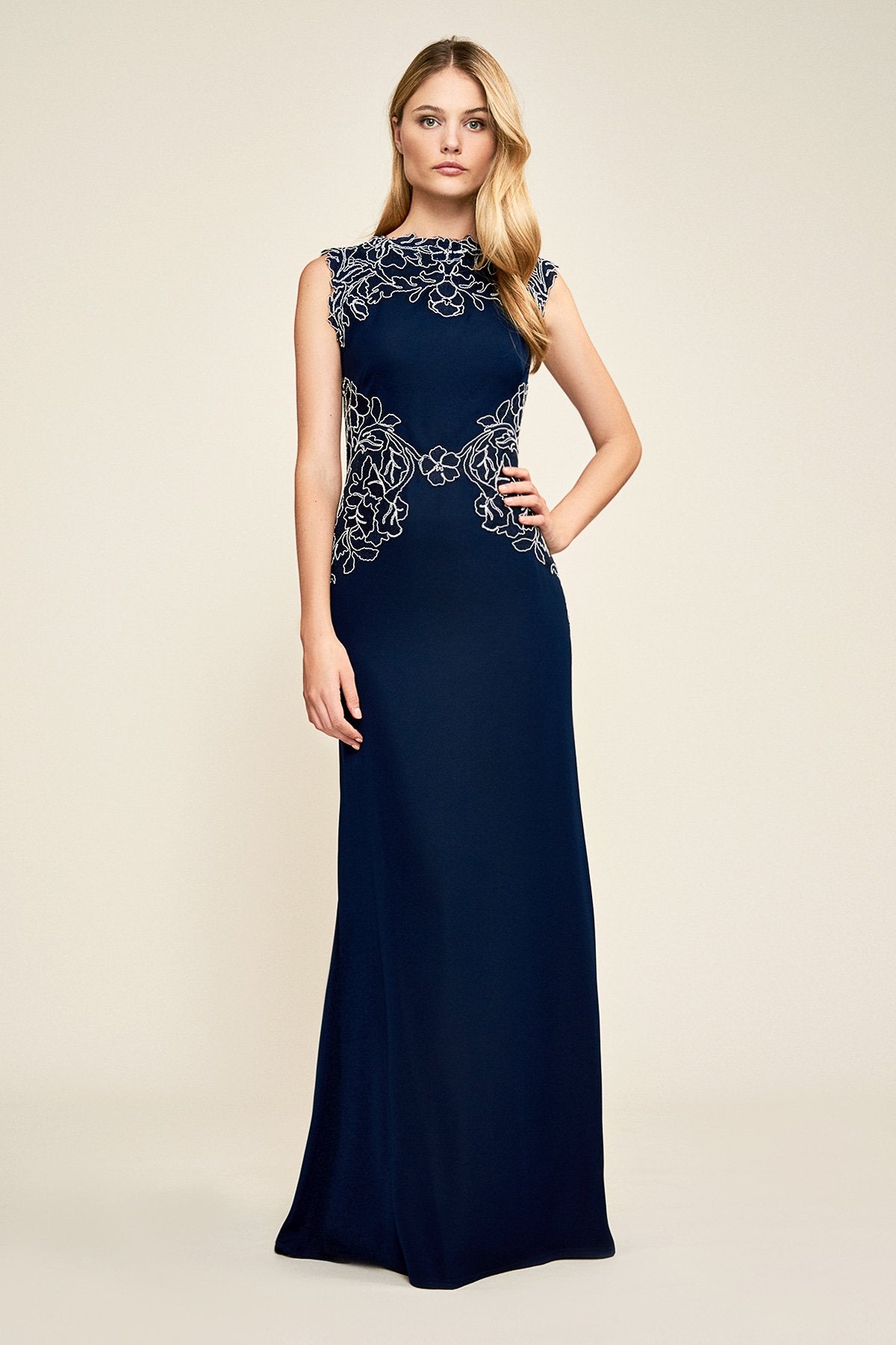 Tadashi Shoji - Barbara Crepe Gown - PETITE