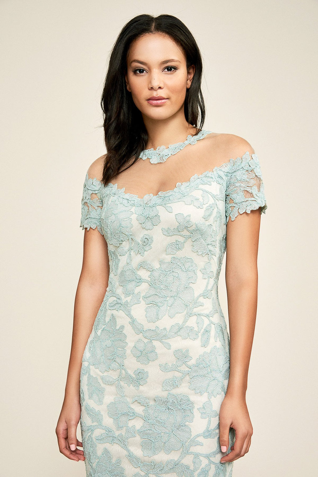 Tadashi Shoji - Hedy Off-The-Shoulder Illusion Dress
