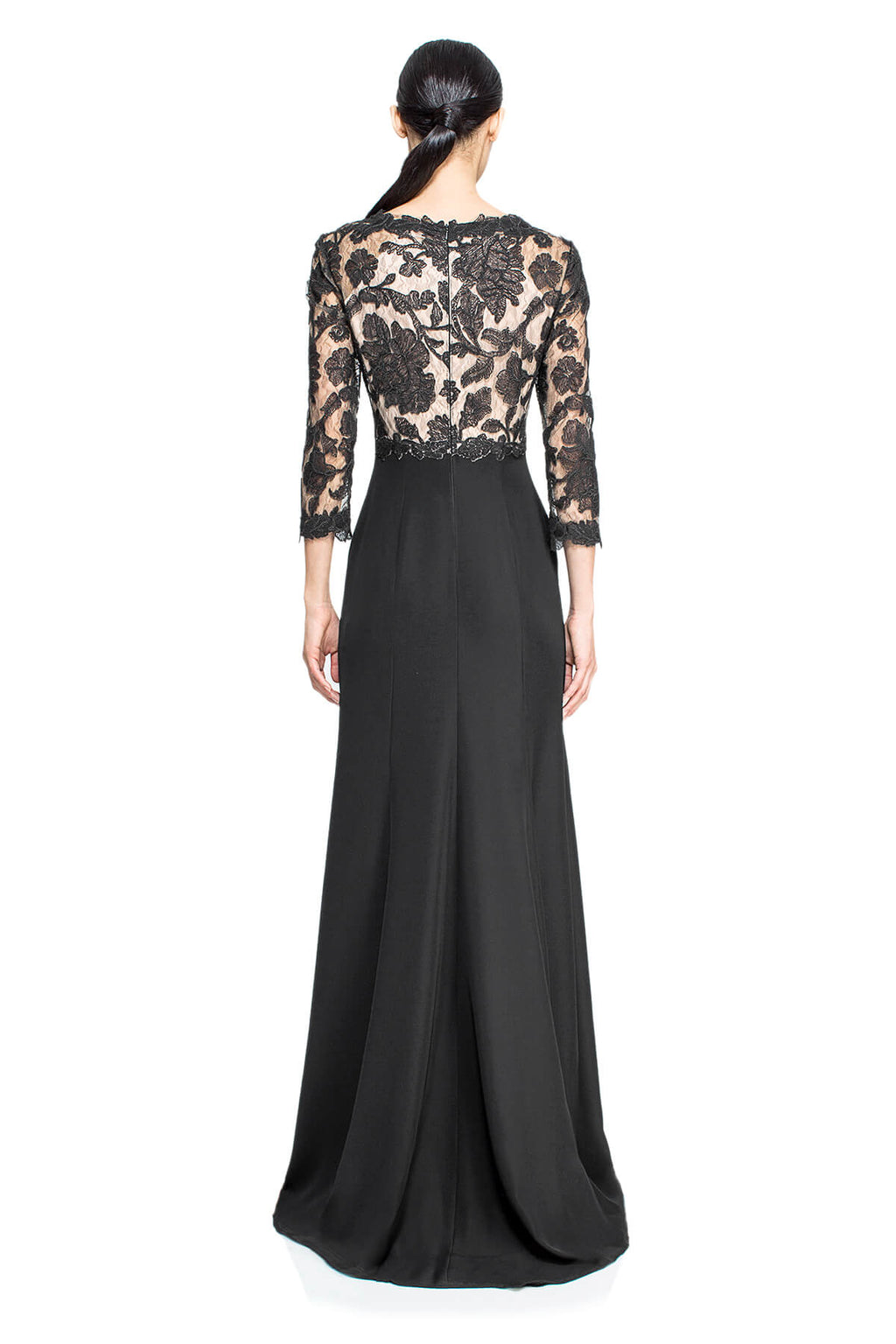 Tadashi Shoji - Peony Embroidered Stretch Crepe Gown