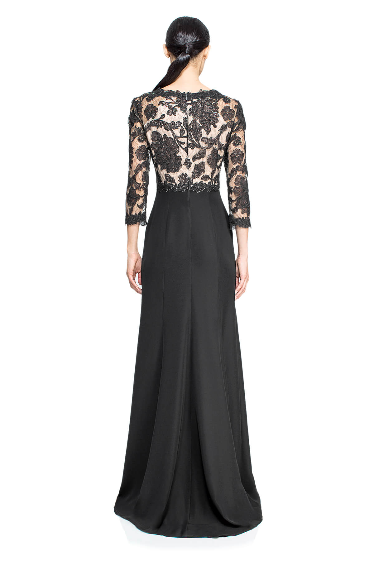 Tadashi Shoji - Peony Embroidered Stretch Crepe Gown