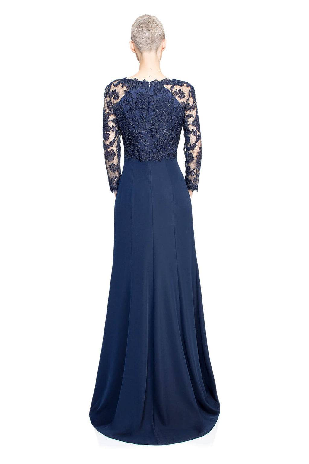 Tadashi Shoji - Peony Embroidered Stretch Crepe Gown