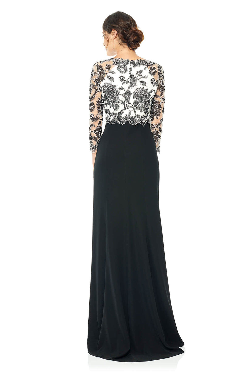 Tadashi Shoji - Peony Embroidered Stretch Crepe Gown