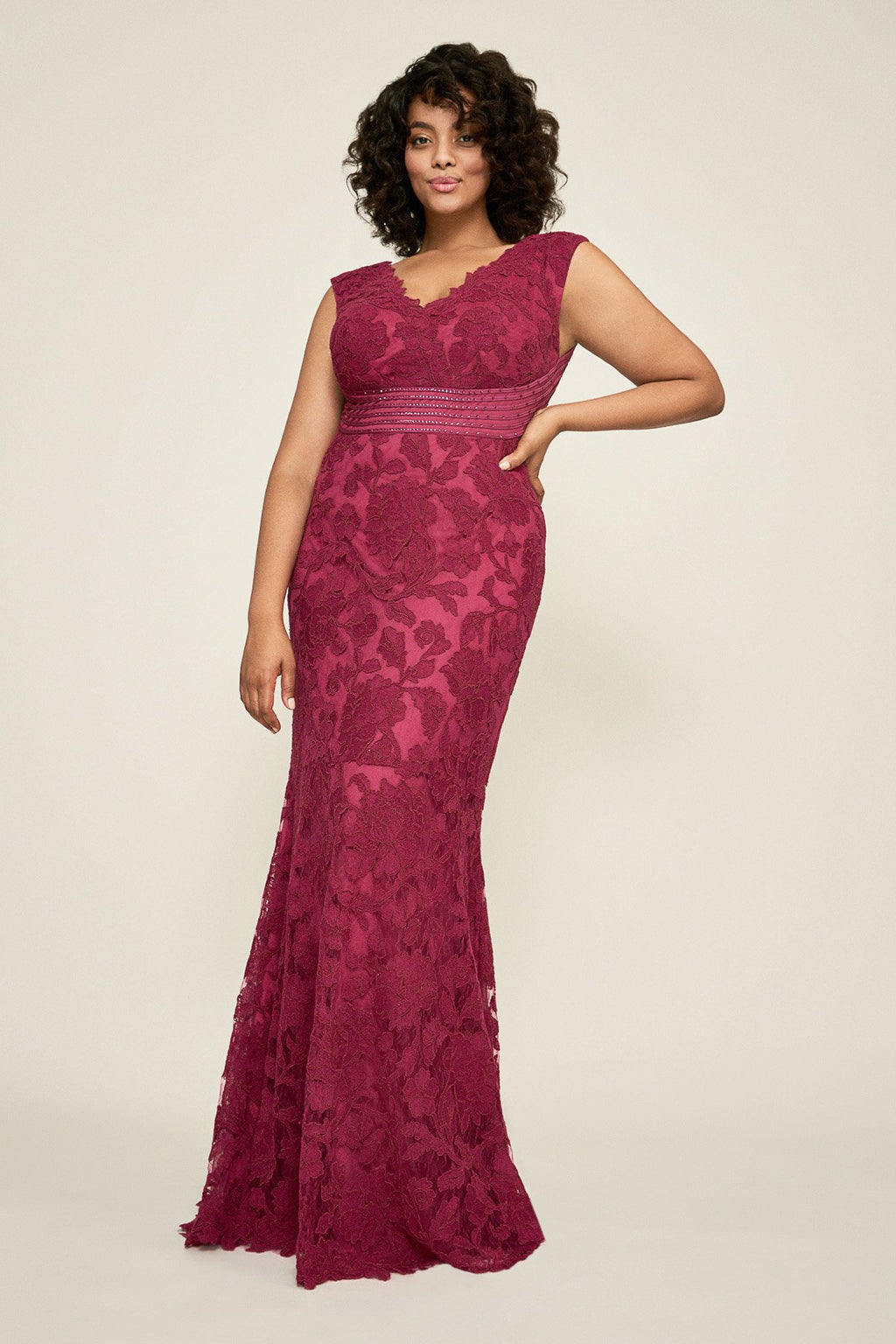 River Corded Embroidery Gown - PLUS SIZE