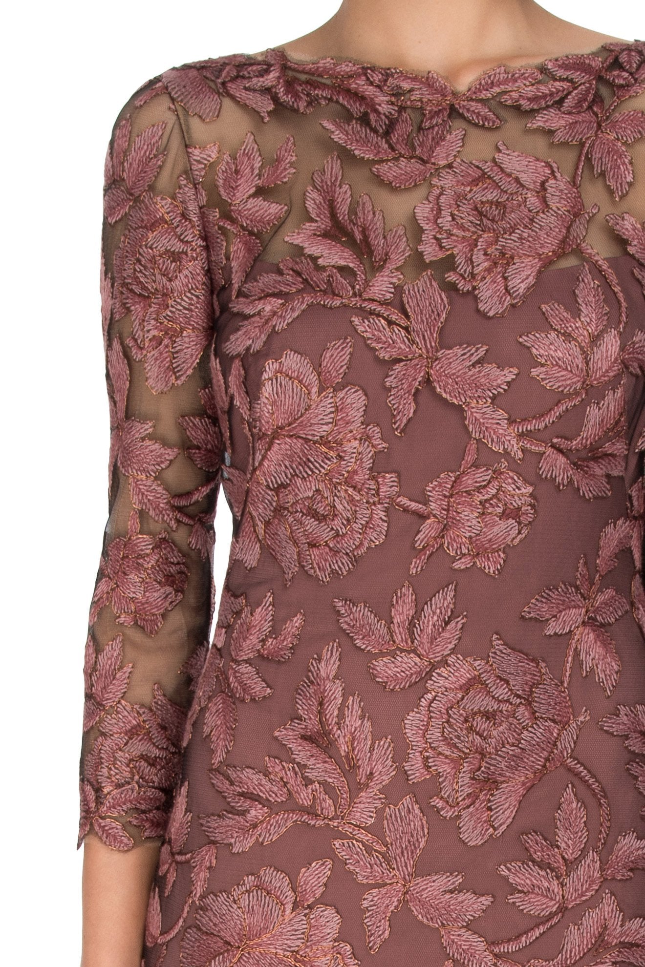 Tadashi Shoji Detail - Peony Embroidered Lace Sheath