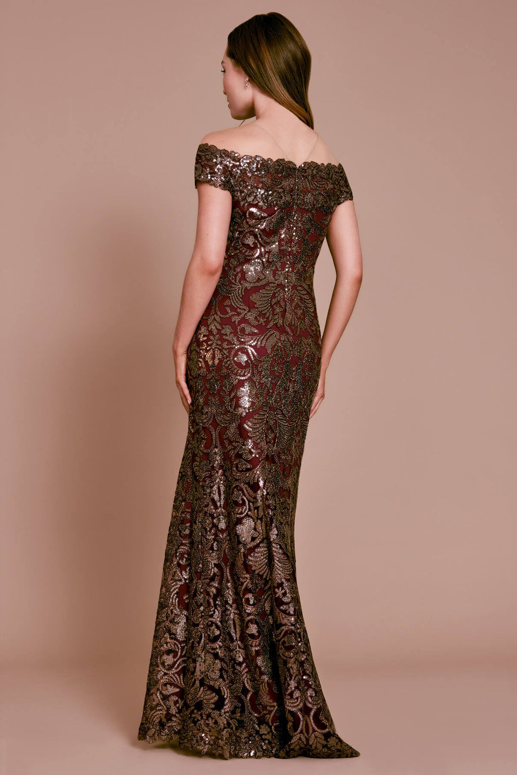 Tadashi Shoji - Virgo Sequin Corded Embroidered Gown