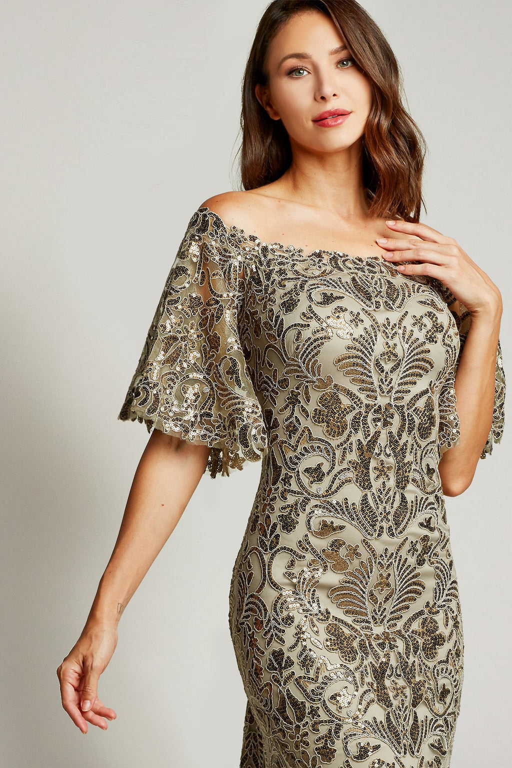Aribam Off-Shoulder Gown