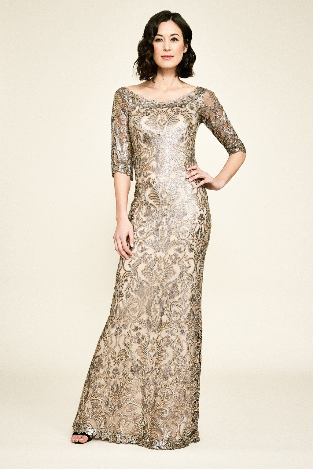 Tadashi Shoji - Jemison Sequin Embroidered Gown