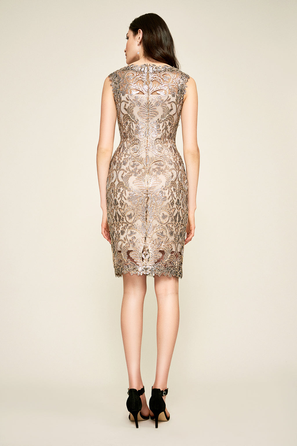 Tadashi Shoji - Mir Metallic Corded Embroidered Dress