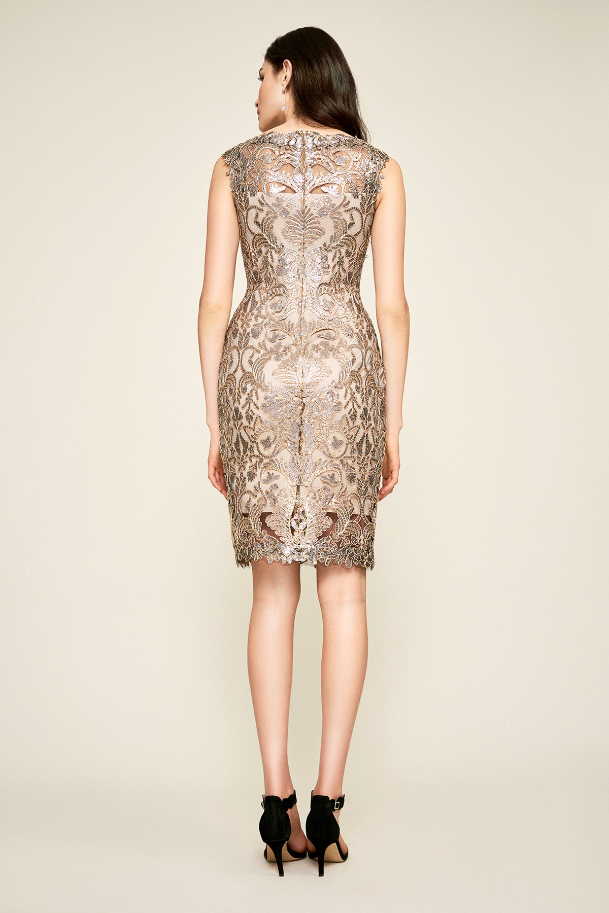 Tadashi Shoji - Mir Metallic Corded Embroidered Dress