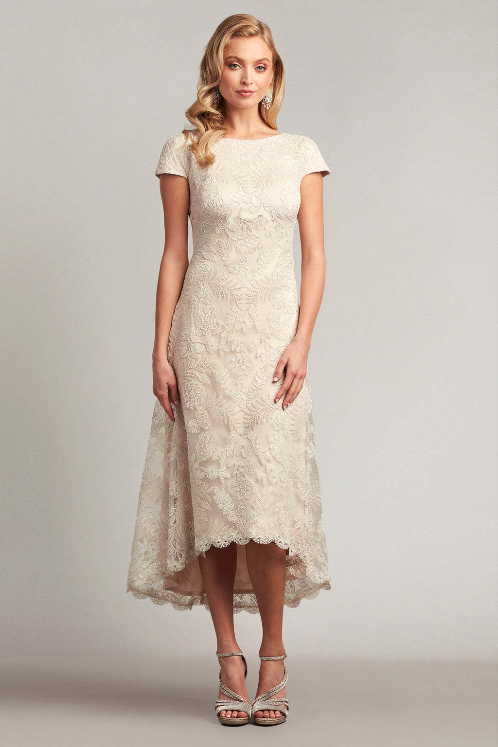 Val Embroidered High-Low Dress