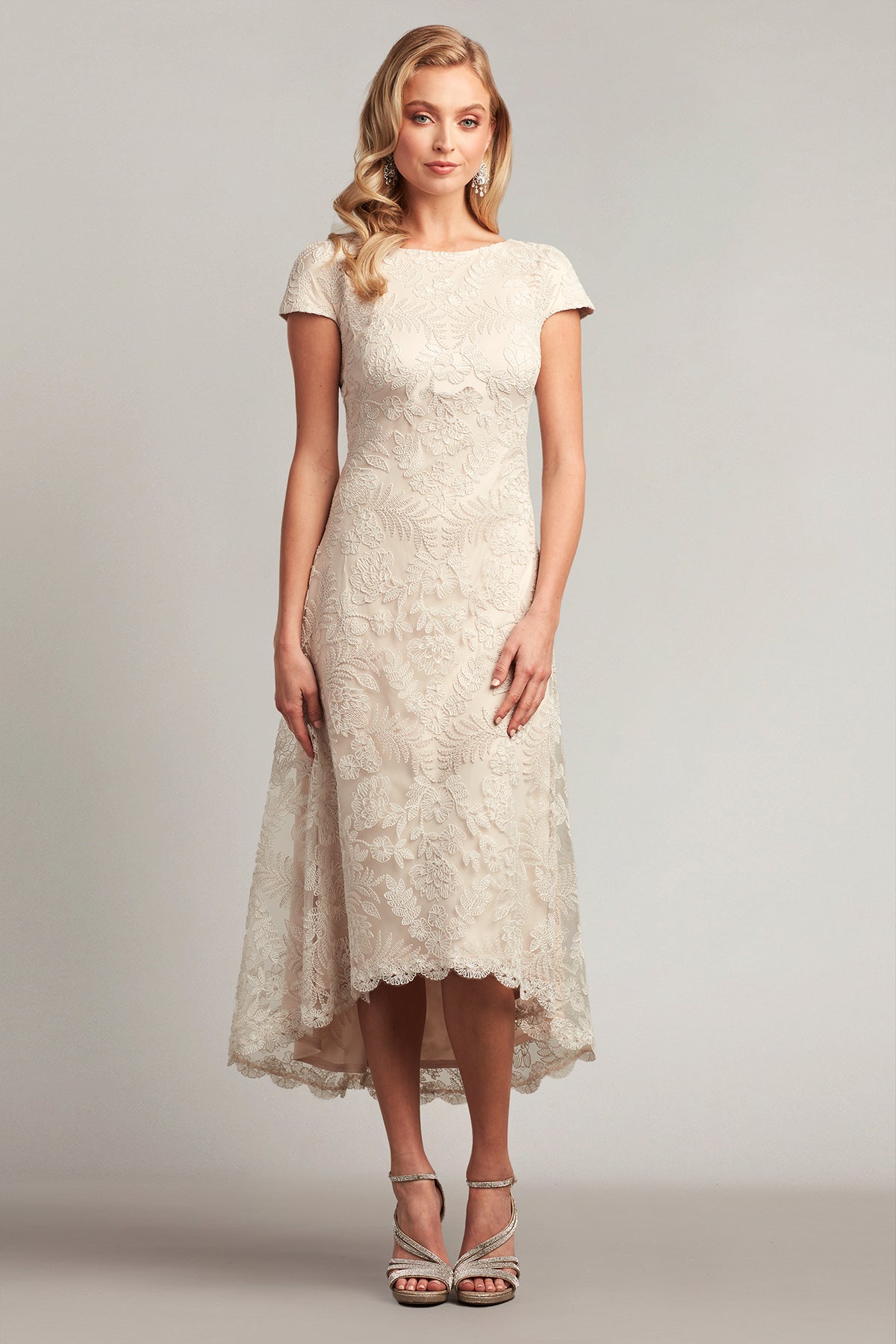 Val Embroidered High-Low Dress
