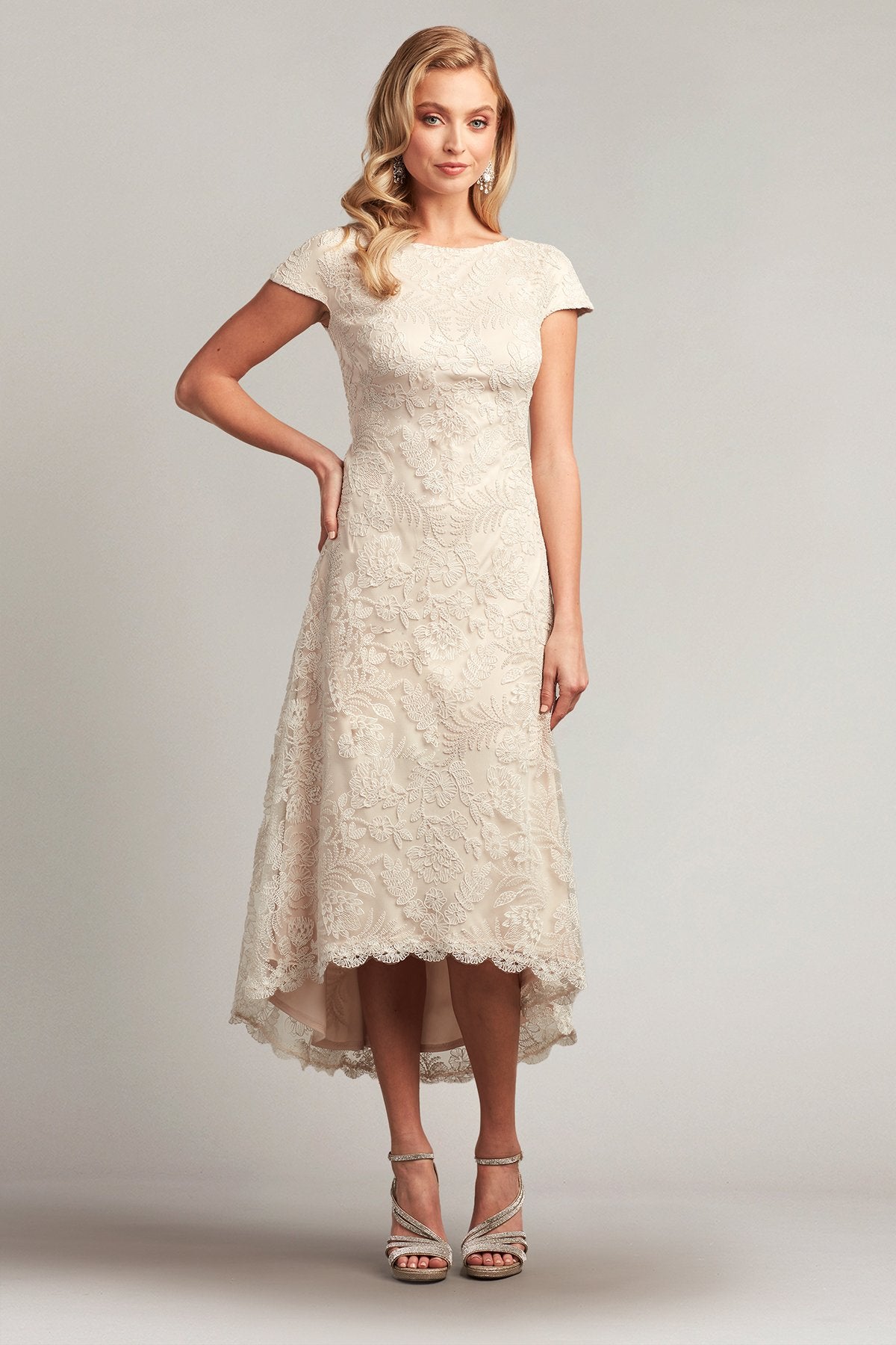 Val Embroidered High-Low Dress