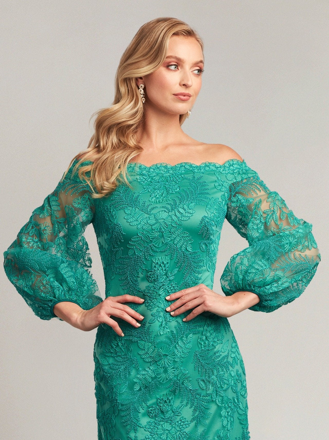 Cyphers Embroidered Bishop Sleeve Gown