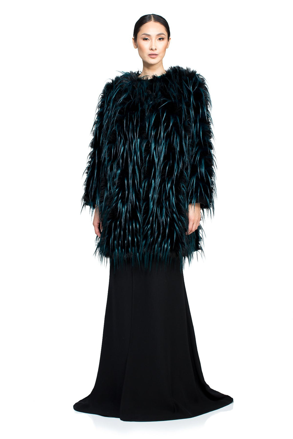 Tadashi Shoji Side - Phoenix Faux Fur Coat