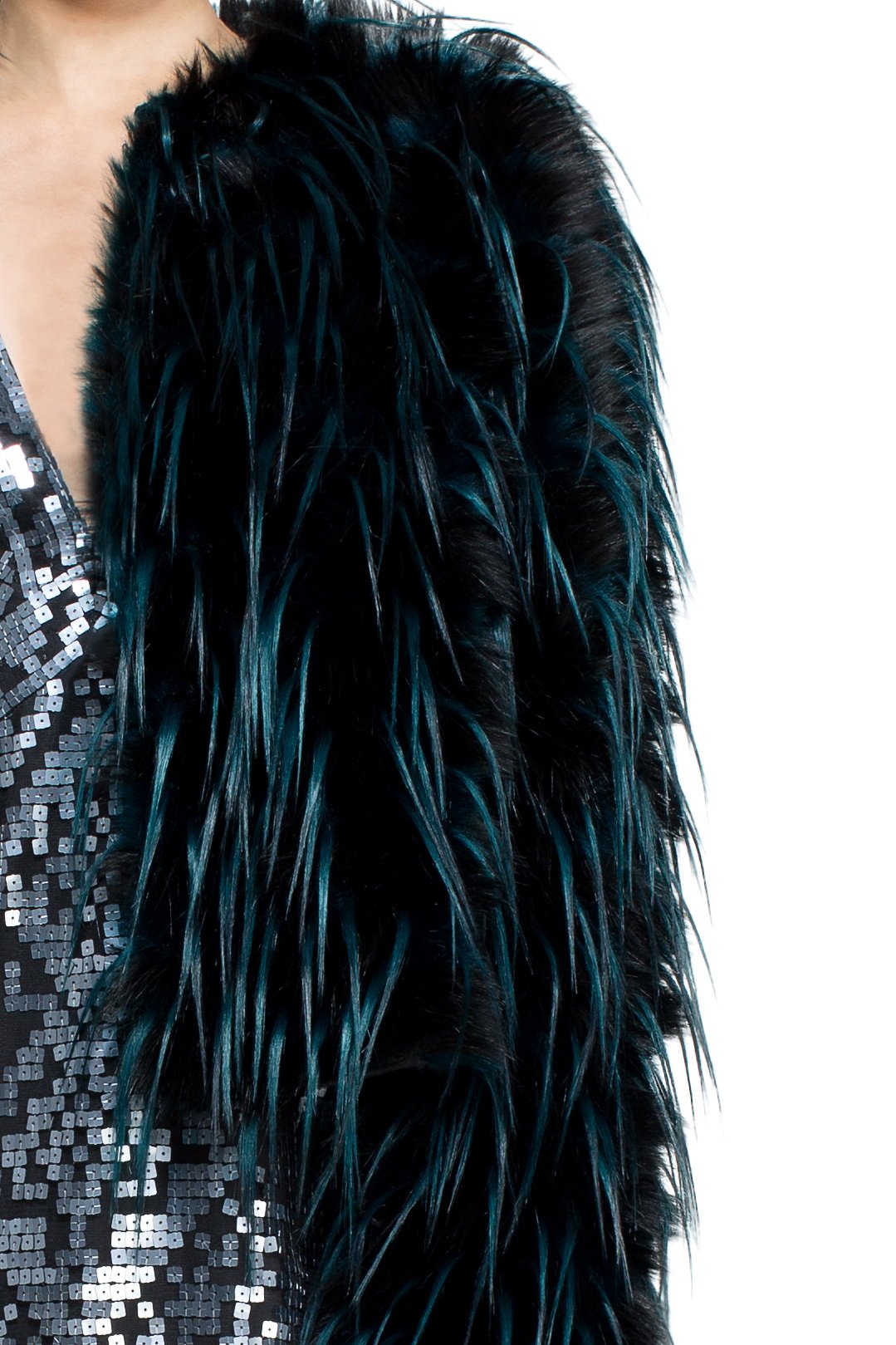 Tadashi Shoji Detail - Madison Faux Fur Coat 