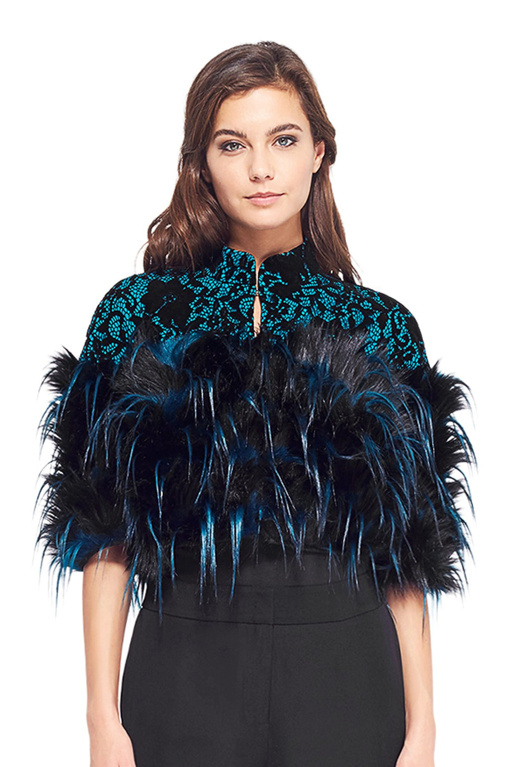 Tadashi Shoji - Olina Faux Fur Cape