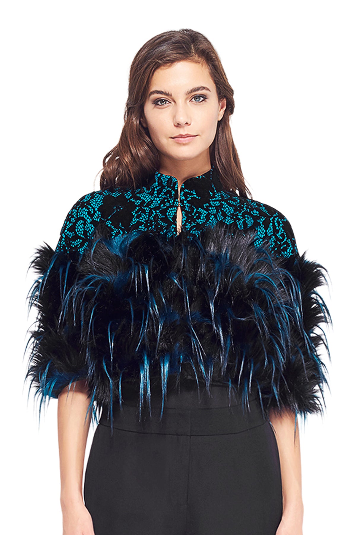 Olina Faux Fur Cape