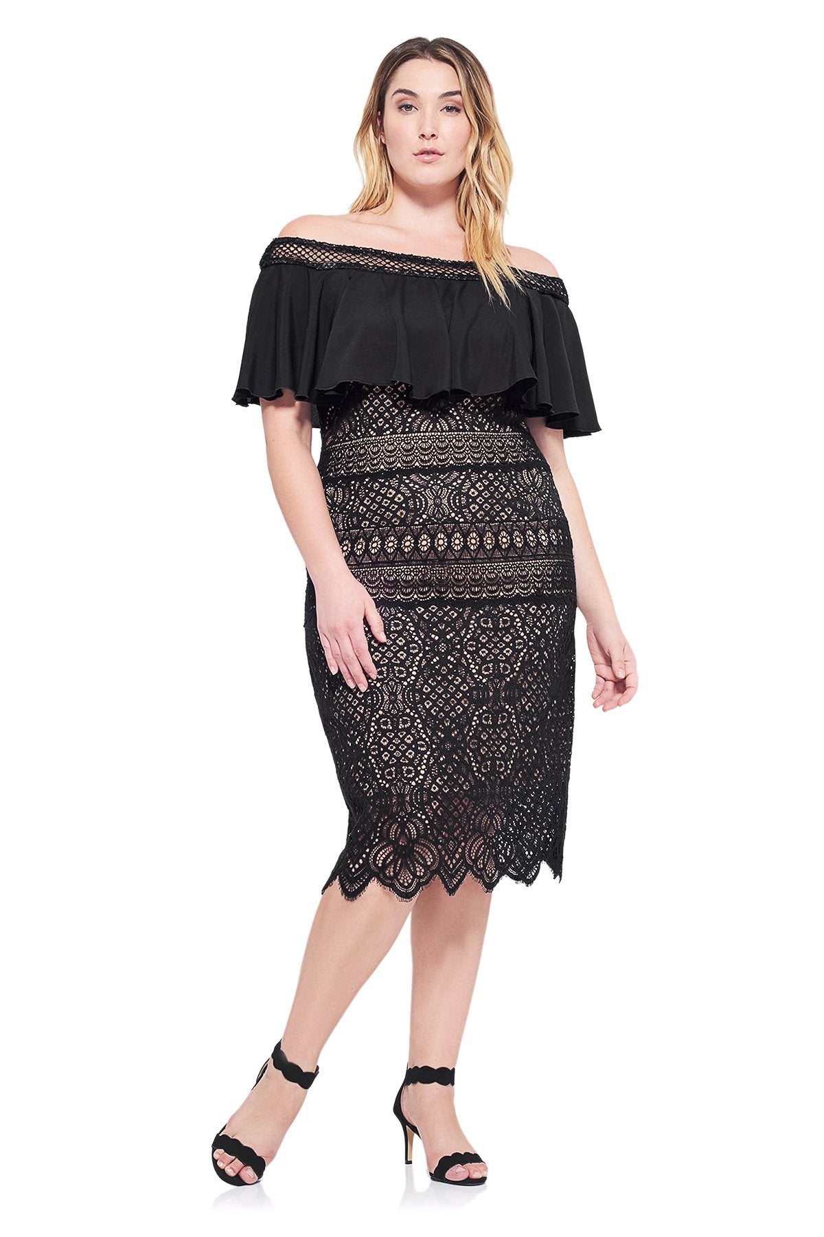 Tadashi Shoji Plus Size - Alexia Off- Shoulder Dress
