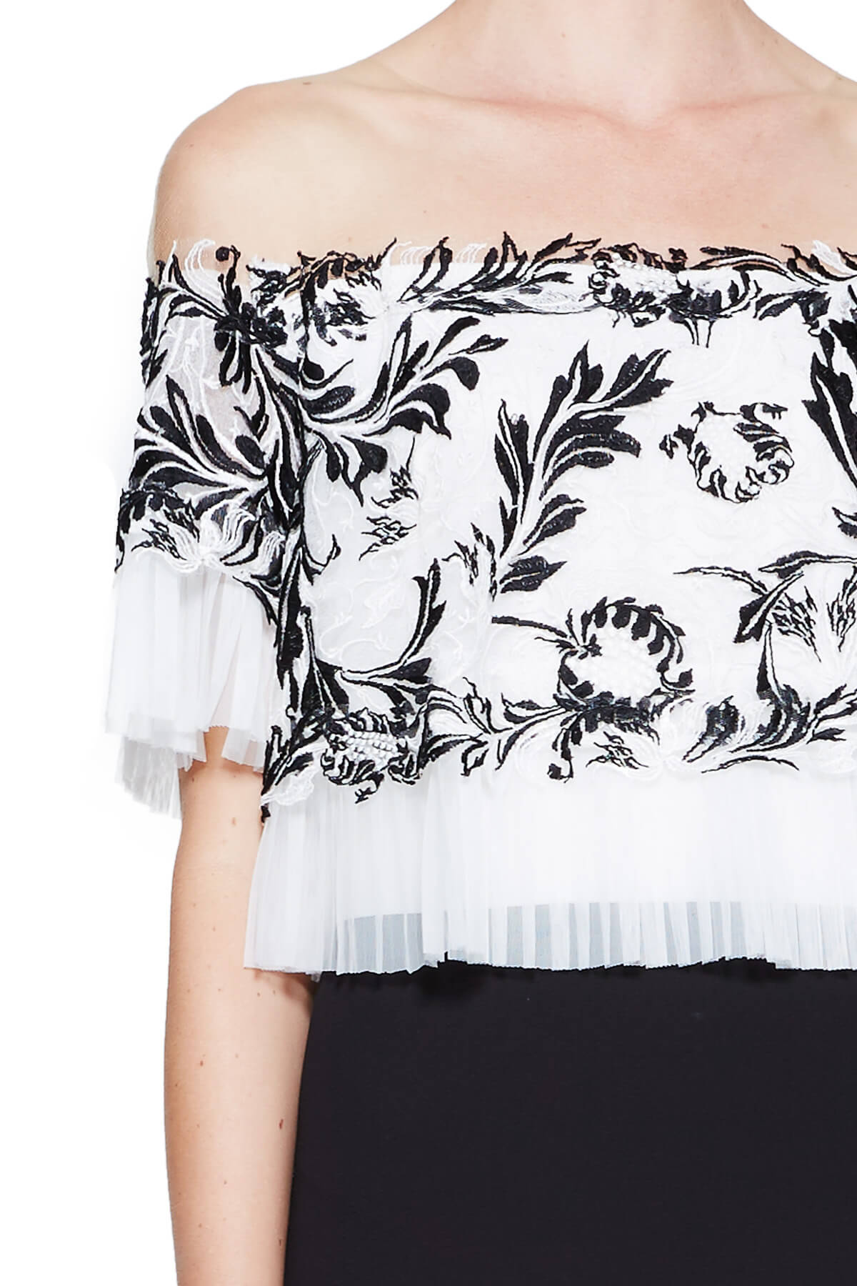 Tadashi Shoji Detail - Lina Off-Shoulder Gown 