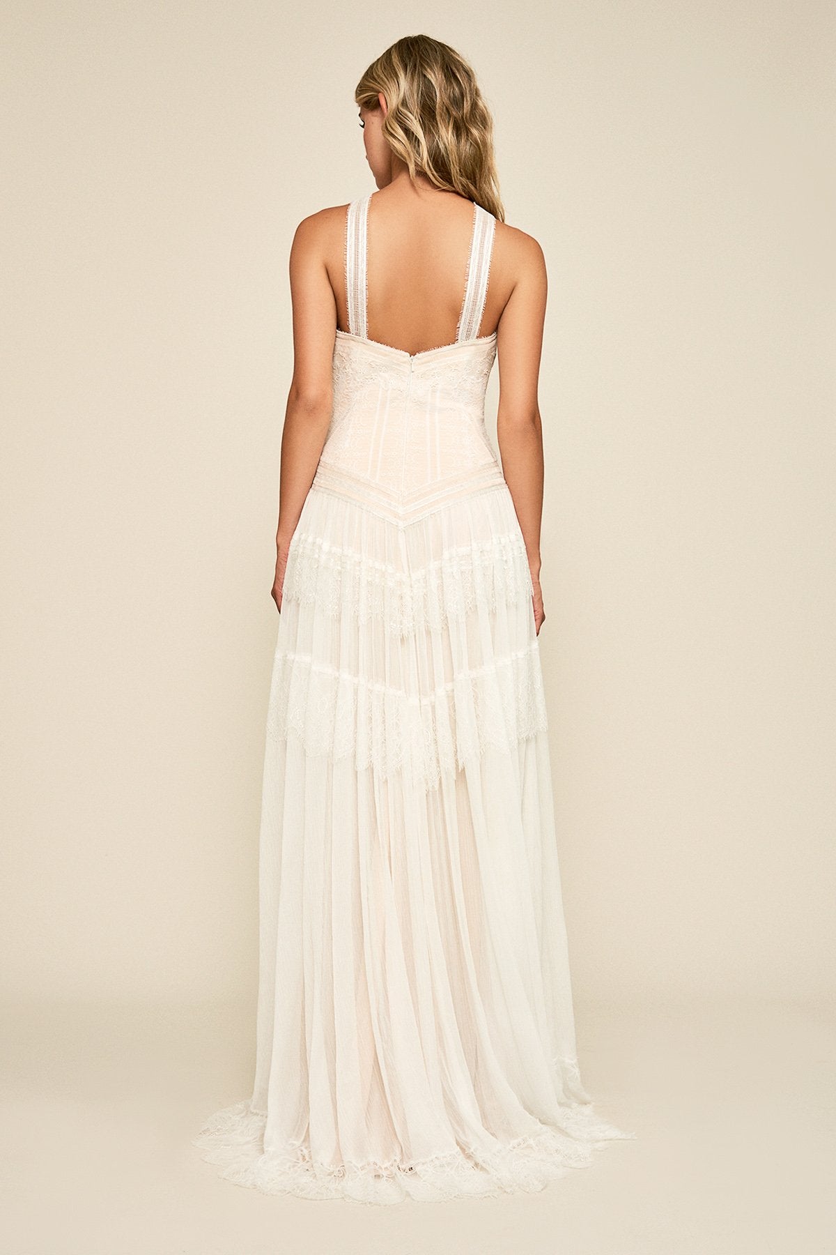 Tadashi Shoji - Kaine Crossback Chiffon Gown