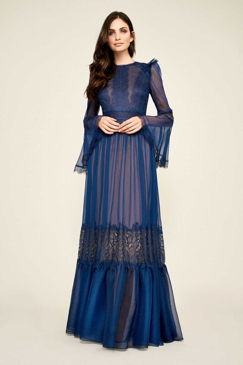 Evensong Crinkle Chiffon Gown