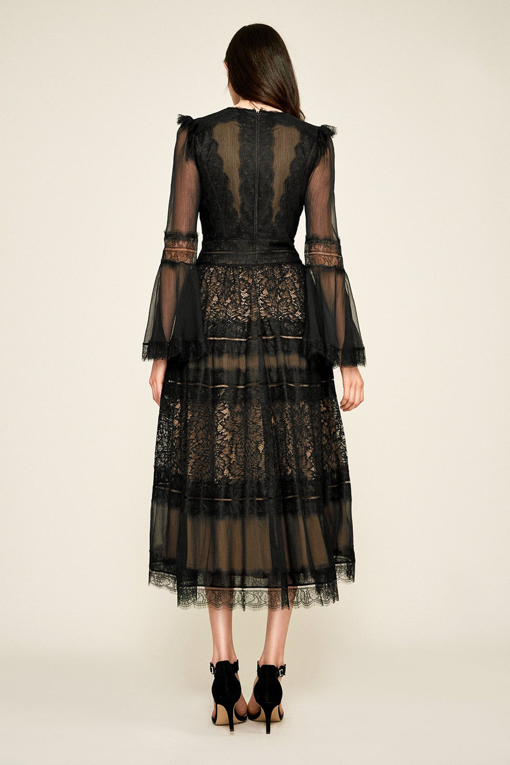 Tadashi Shoji - Freya Chiffon Tea-Length Dress