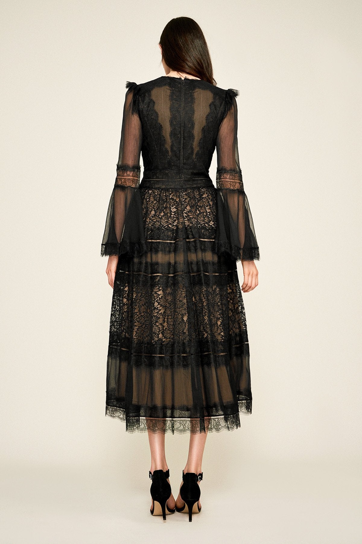 Tadashi Shoji - Freya Chiffon Tea-Length Dress