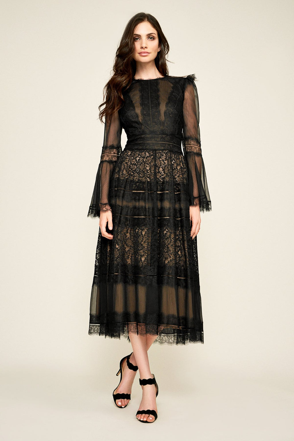 Tadashi Shoji - Freya Chiffon Tea-Length Dress