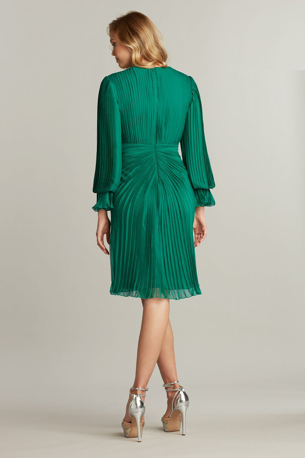 Gordon Pleated Crinkle Chiffon Dress