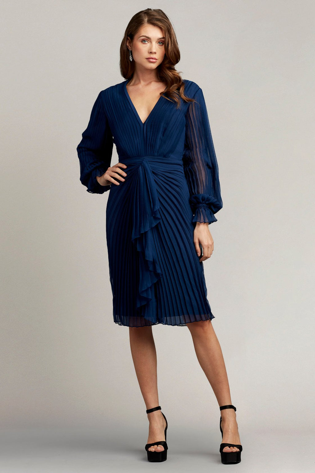 Gordon Pleated Crinkle Chiffon Dress