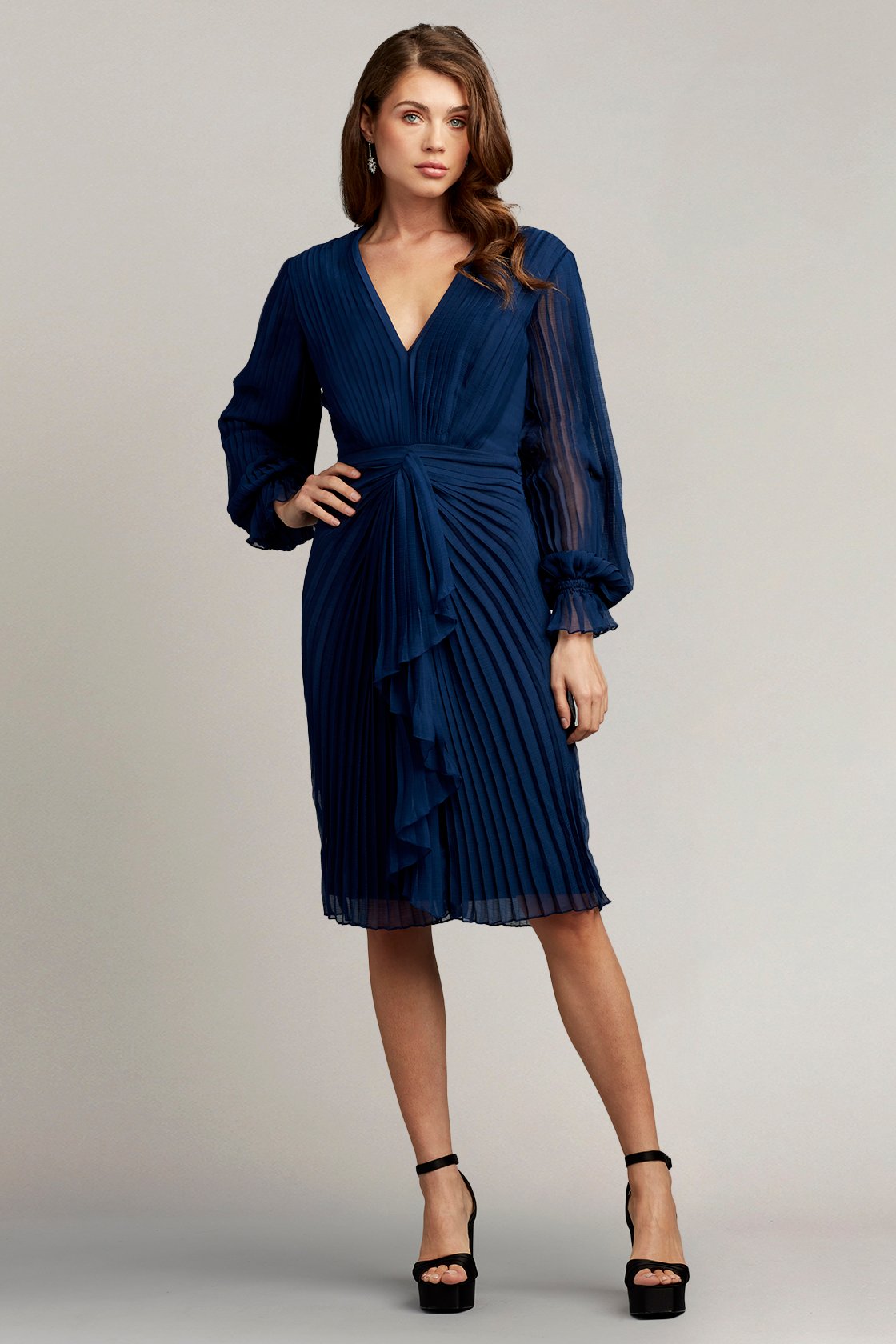 Gordon Pleated Crinkle Chiffon Dress