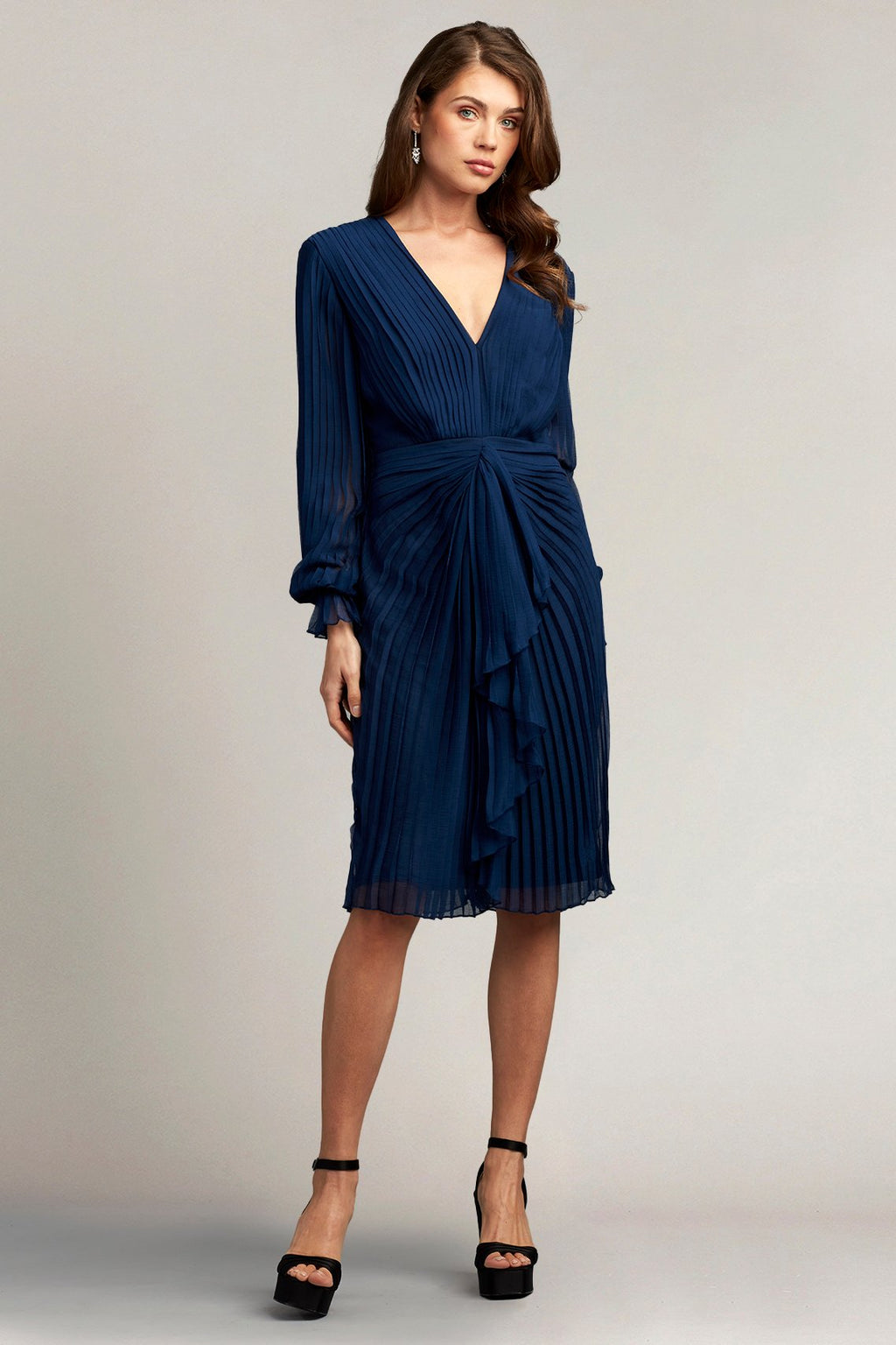 Gordon Pleated Crinkle Chiffon Dress