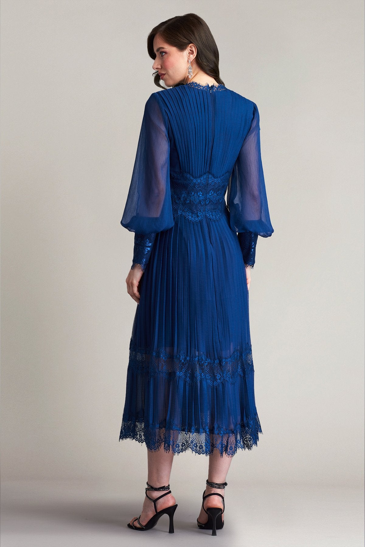 Lanie Pleated Chiffon Midi Dress