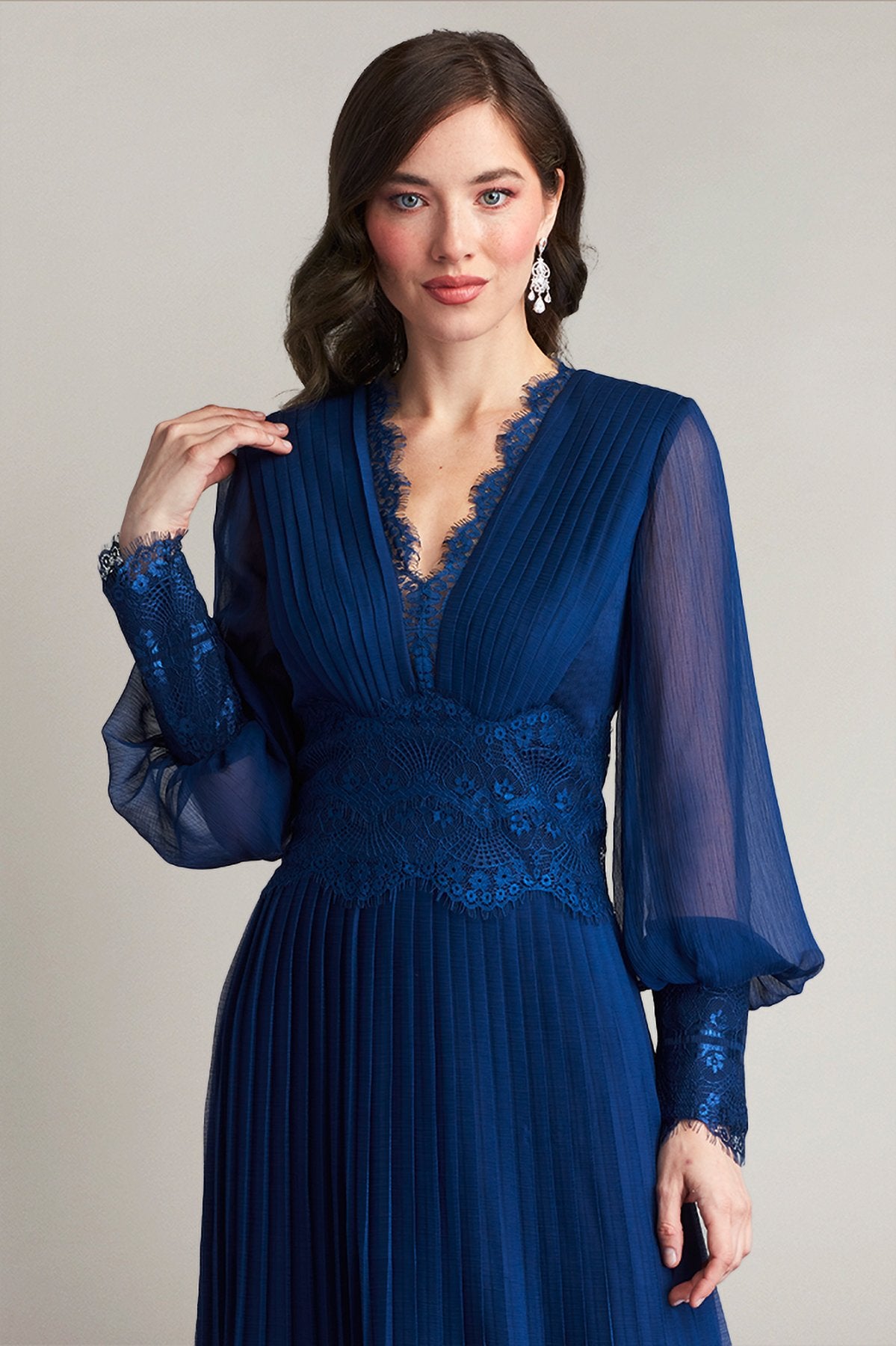 Lanie Pleated Chiffon Midi Dress