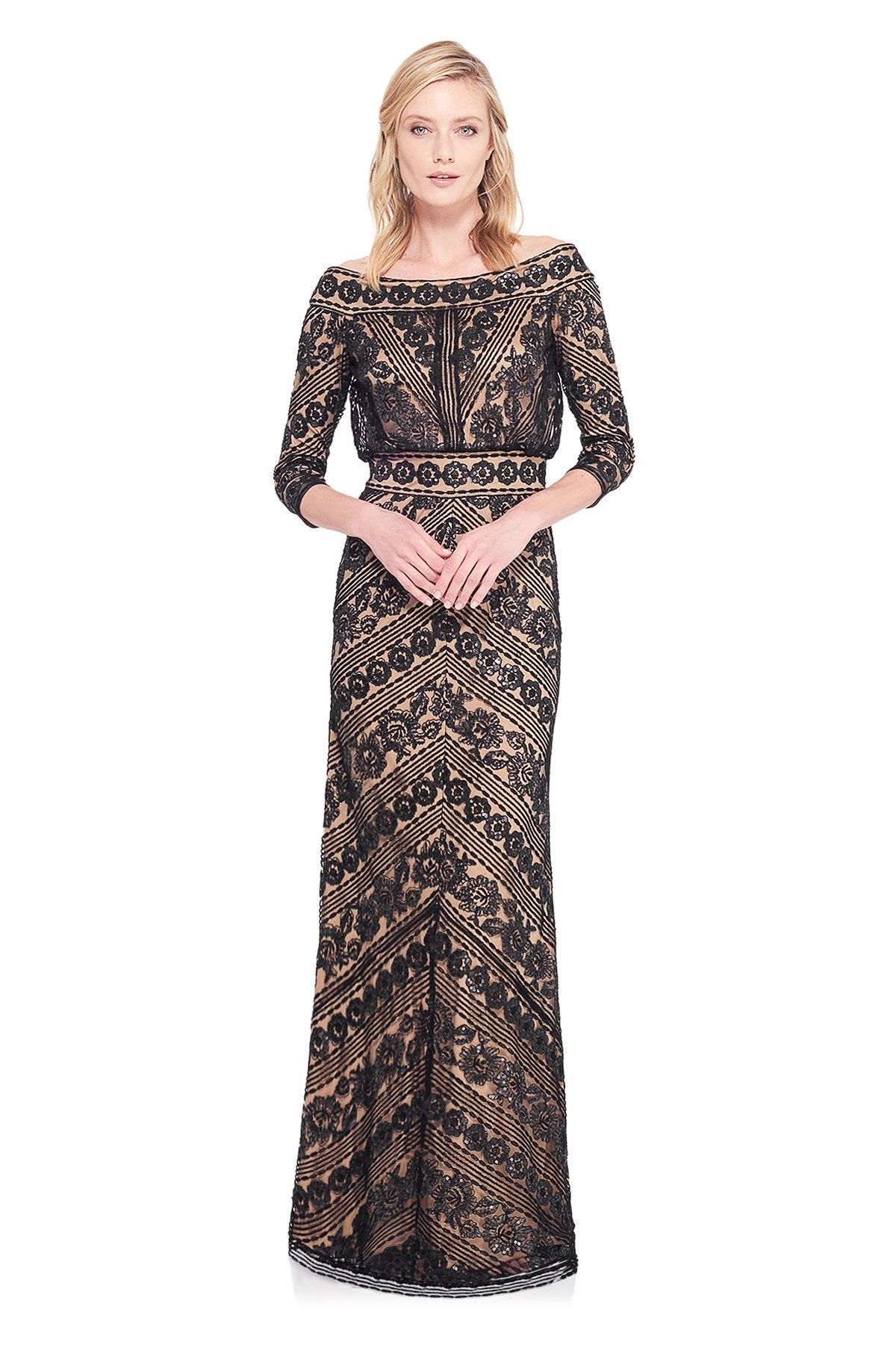 Tadashi Shoji - Merida Off-The-Shoulder Gown