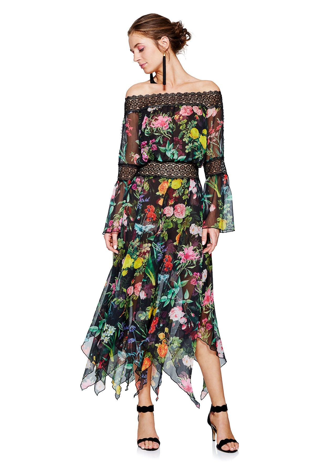 Tadashi Shoji Side - Zoe Off-Shoulder Dress