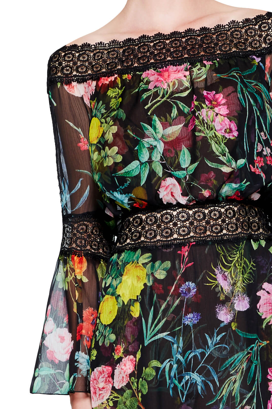 Tadashi Shoji Detail - Louna Off-Shoulder Gown 