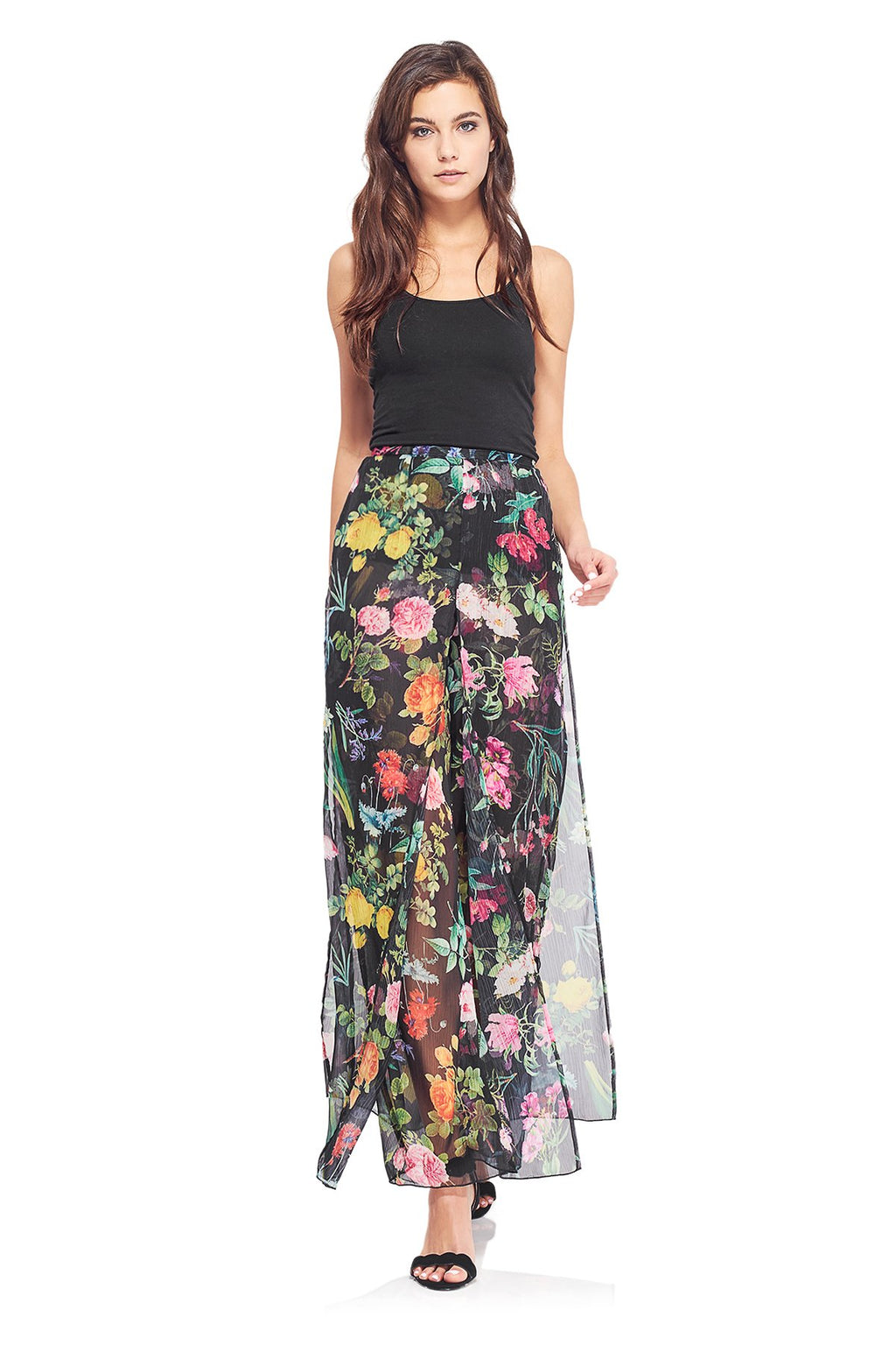 Wide Leg Floral Pant