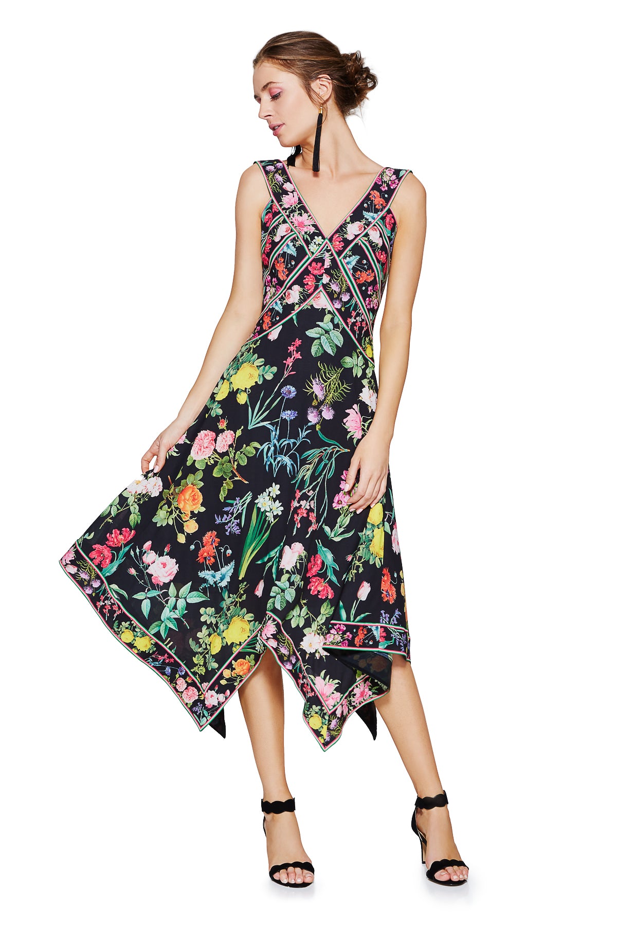 Tadashi Shoji Side - Marcelle Handkerchief Dress