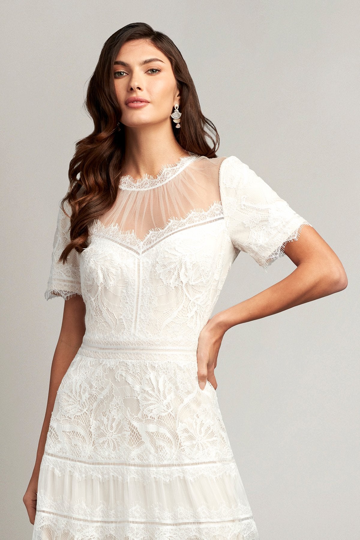 Camilla Tea-Length Dress-IVPTL  Tadashi Shoji Official Online Boutique