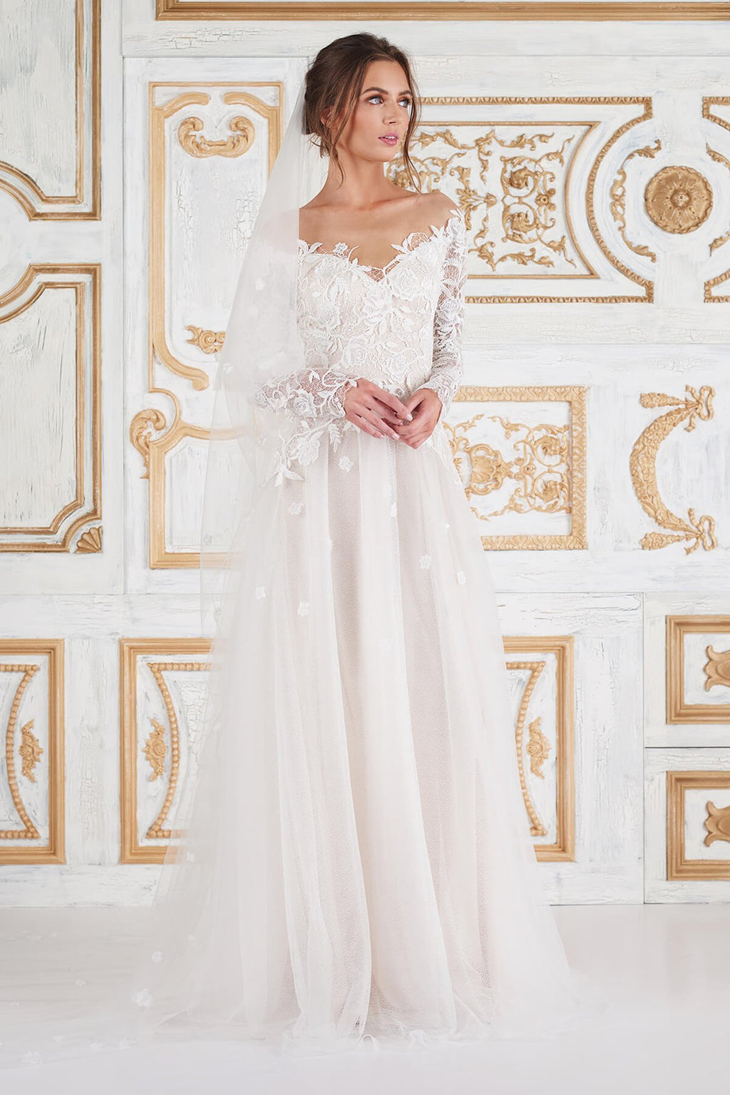 Tadashi Shoji Bridal - Delara Off-The-Shoulder Gown 