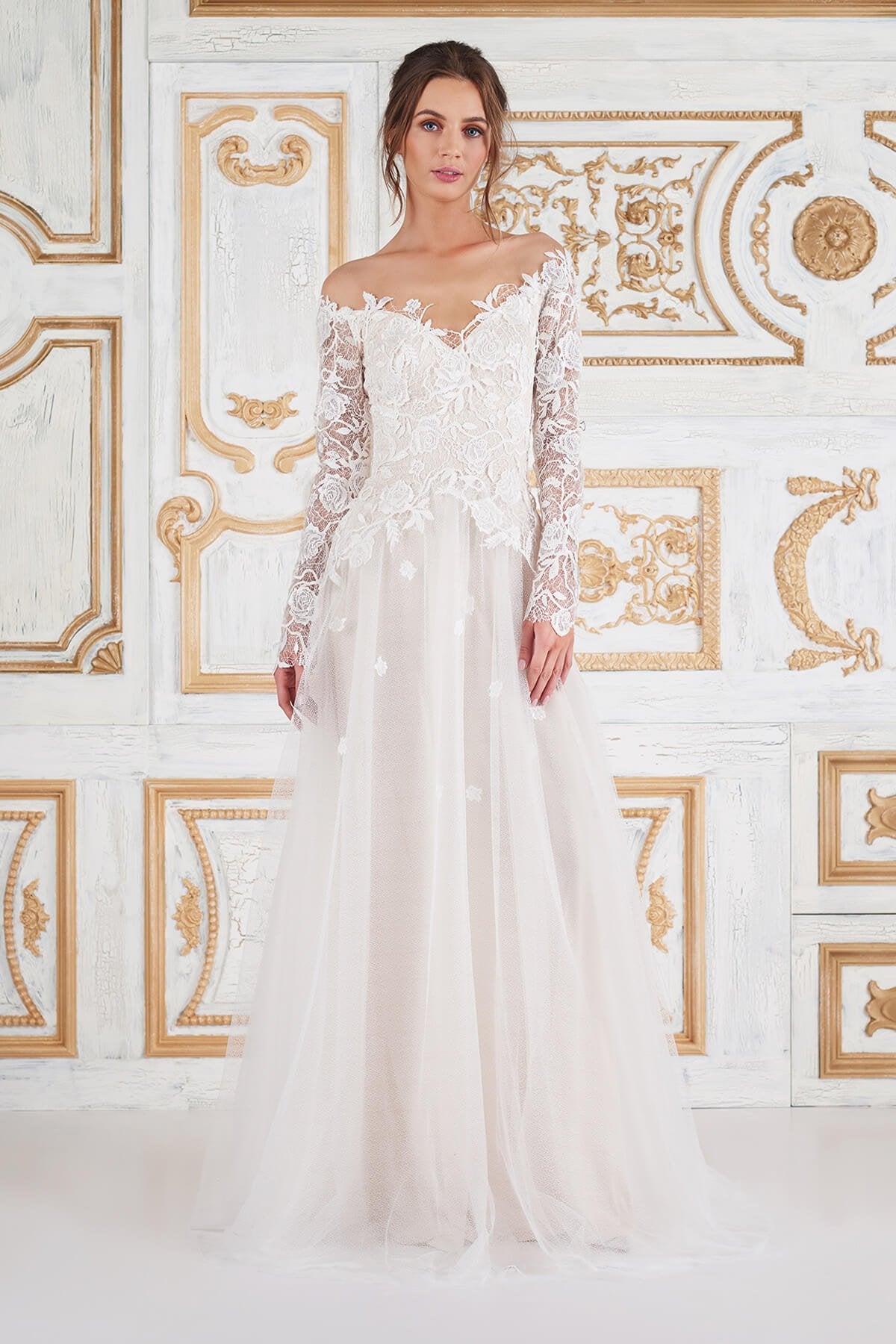 Tadashi Shoji Bridal - Delara Off-The-Shoulder Gown 
