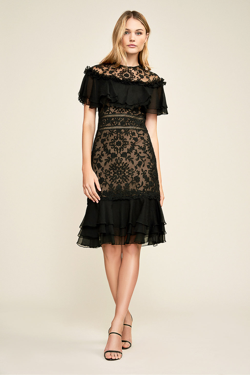 Tadashi Shoji - Zaria Tulle-Embroidered Dress